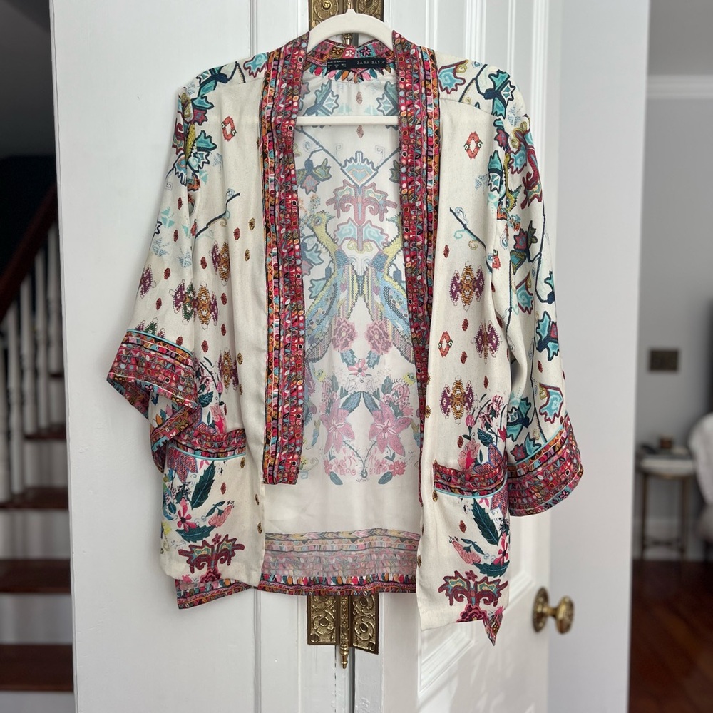Zara Multicolor Floral Kimono